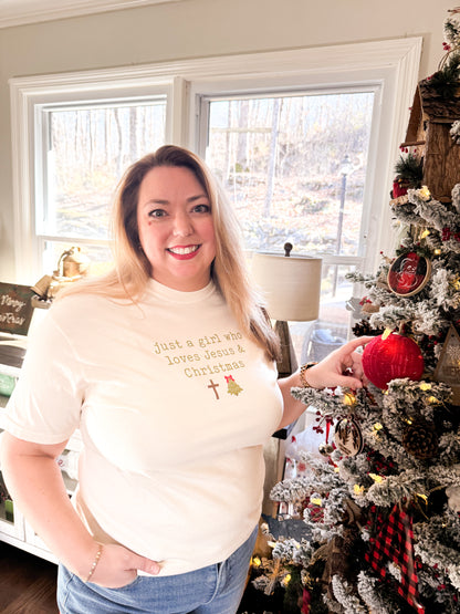 Just a girl who loves Jesus &amp; Christmas {Comfort Colors}