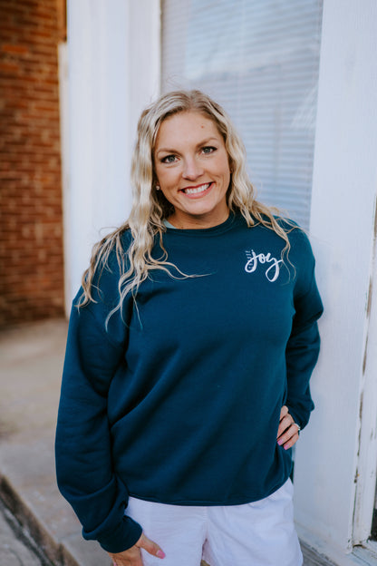 Choose Joy {Embroidered Crewneck Fleece}