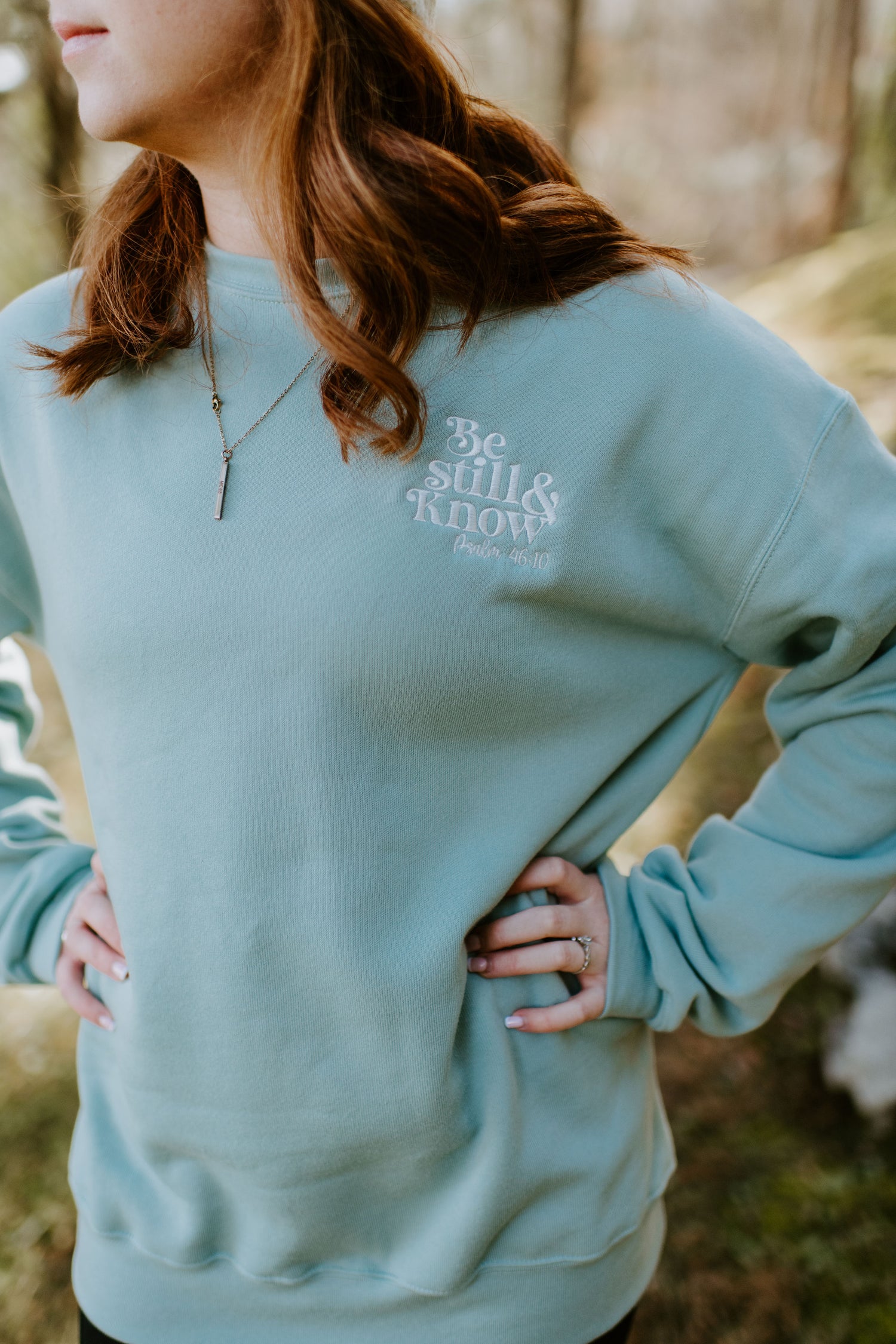 Be Still &amp; Know {Embroidered Crewneck Fleece}