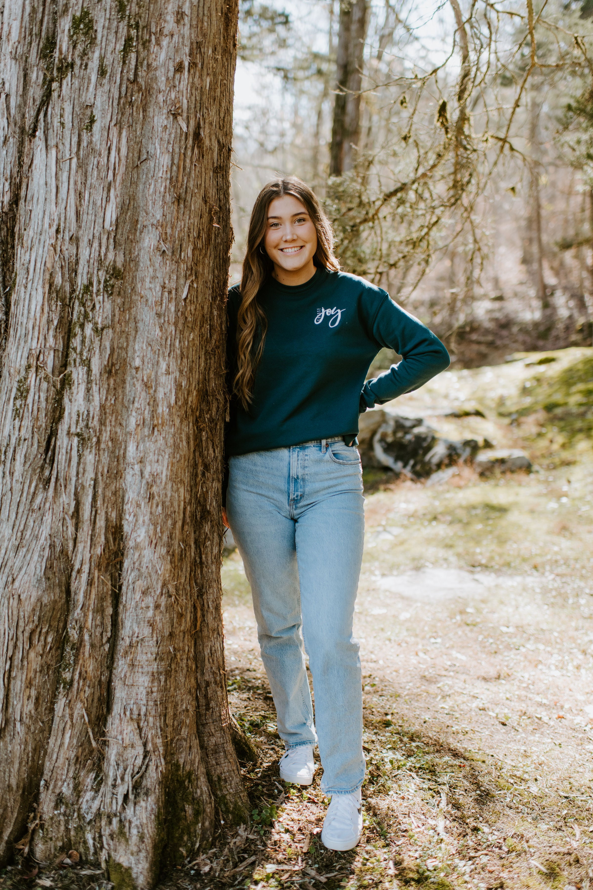 Choose Joy {Embroidered Crewneck Fleece}