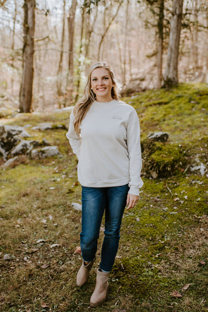 Love God Love People {Embroidered Crewneck Fleece}