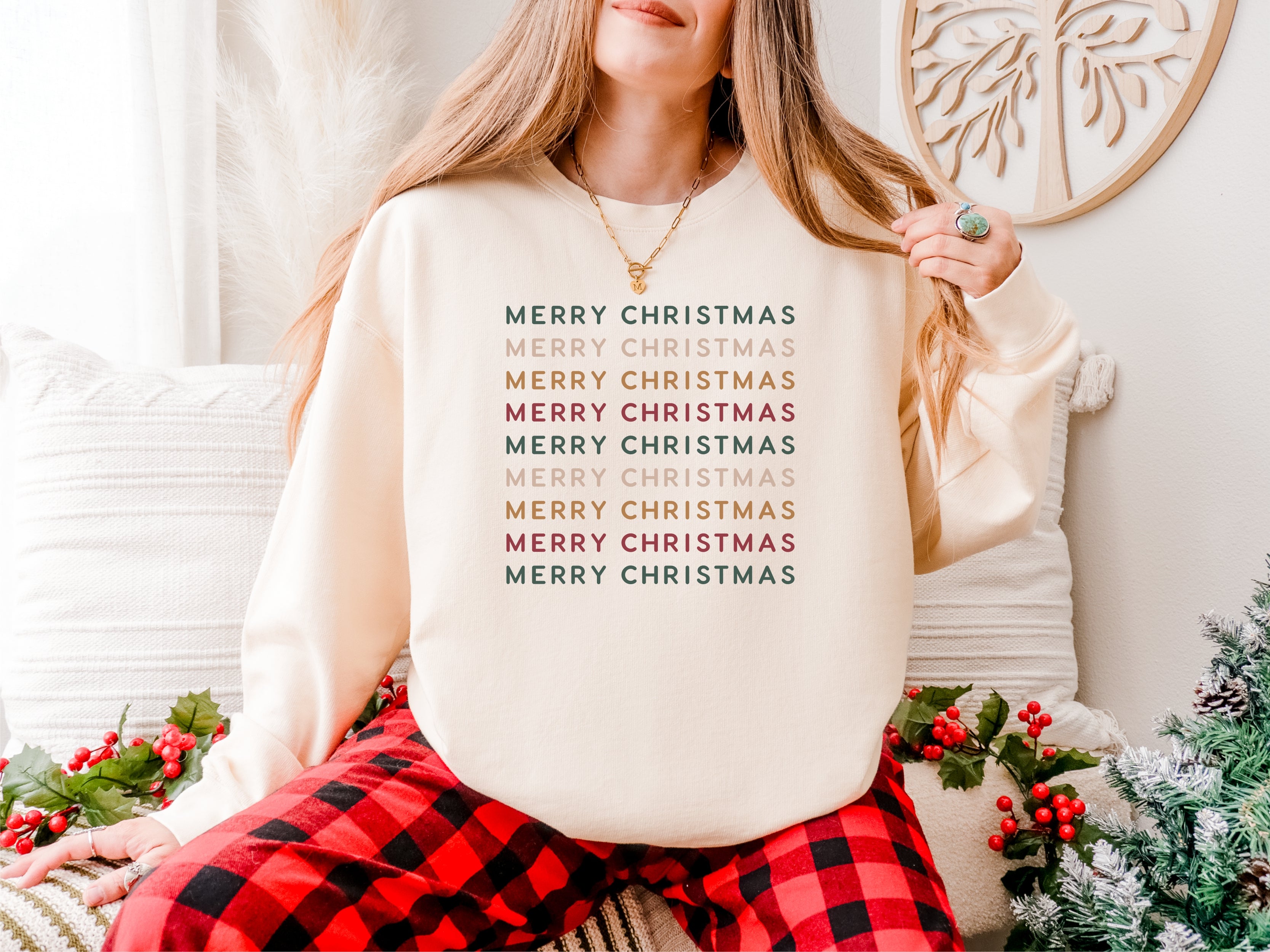 Merry Christmas {Comfort Colors Lightweight Fleece}