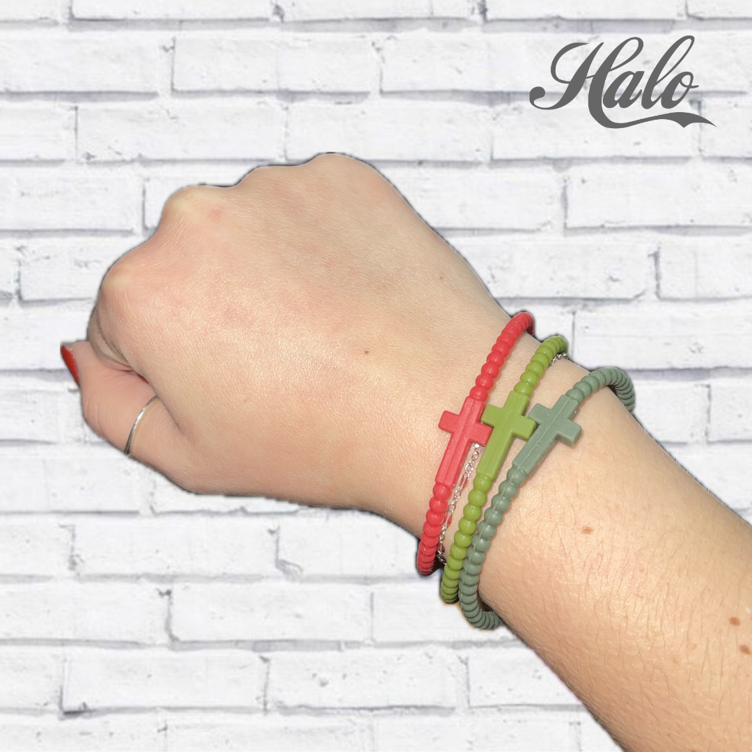 Seasonal Cross Silicone Bracelets {Ryan &amp; Rose Jesus Bracelets}