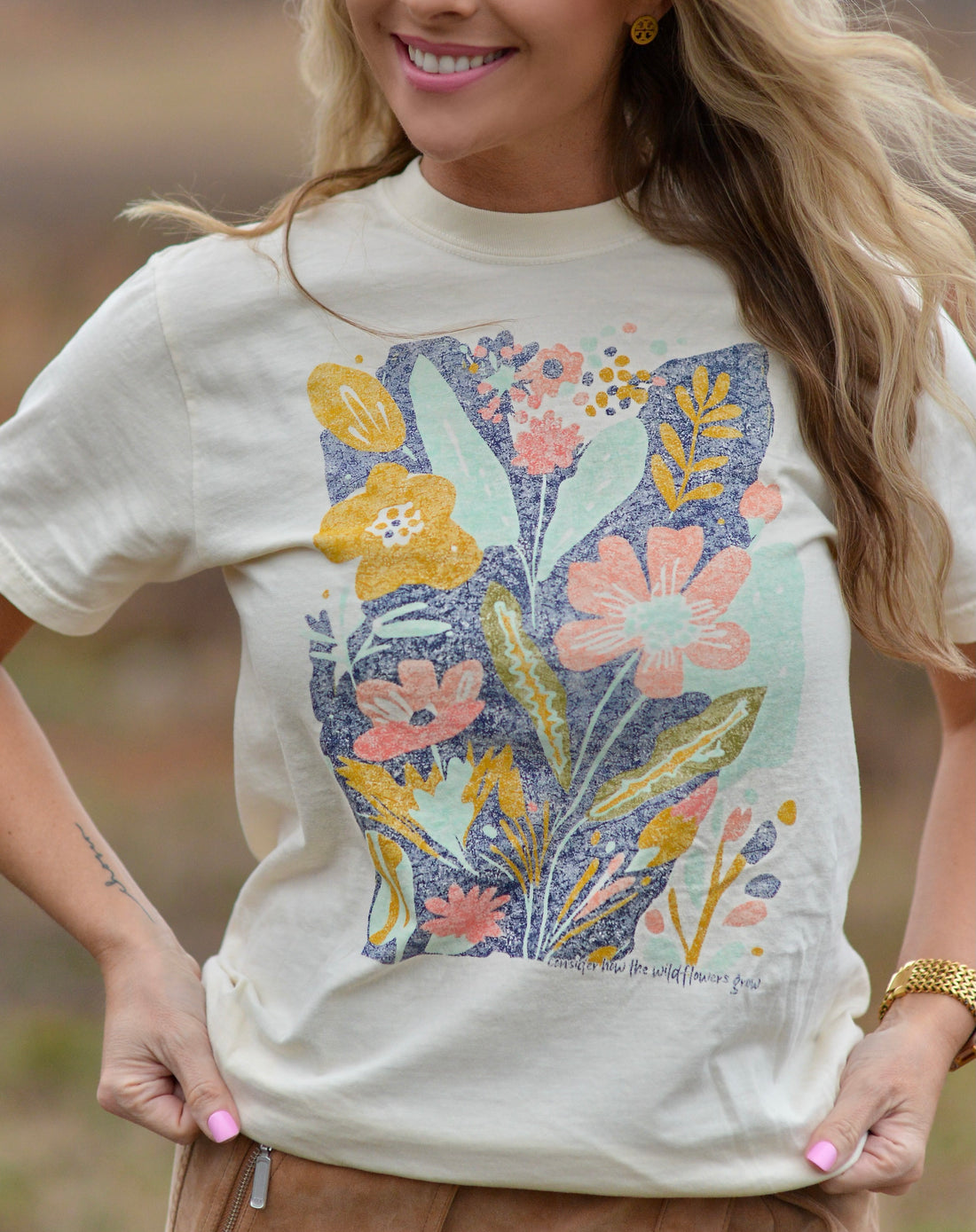 Wildflowers {Luke 12:27} ~Comfort Colors Ivory
