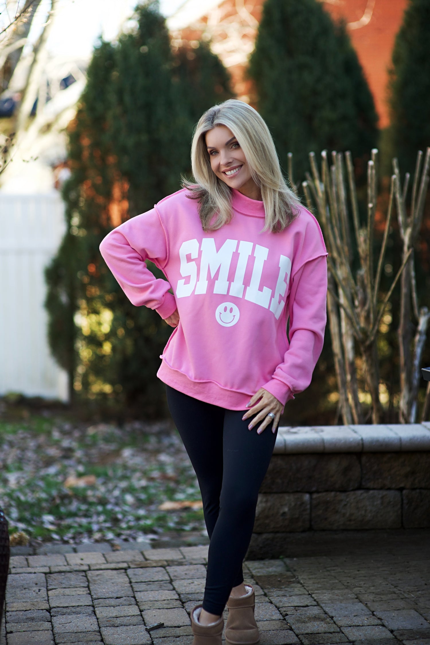SMILE - Mock Neck Fleece