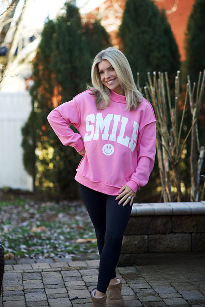 SMILE - Mock Neck Fleece