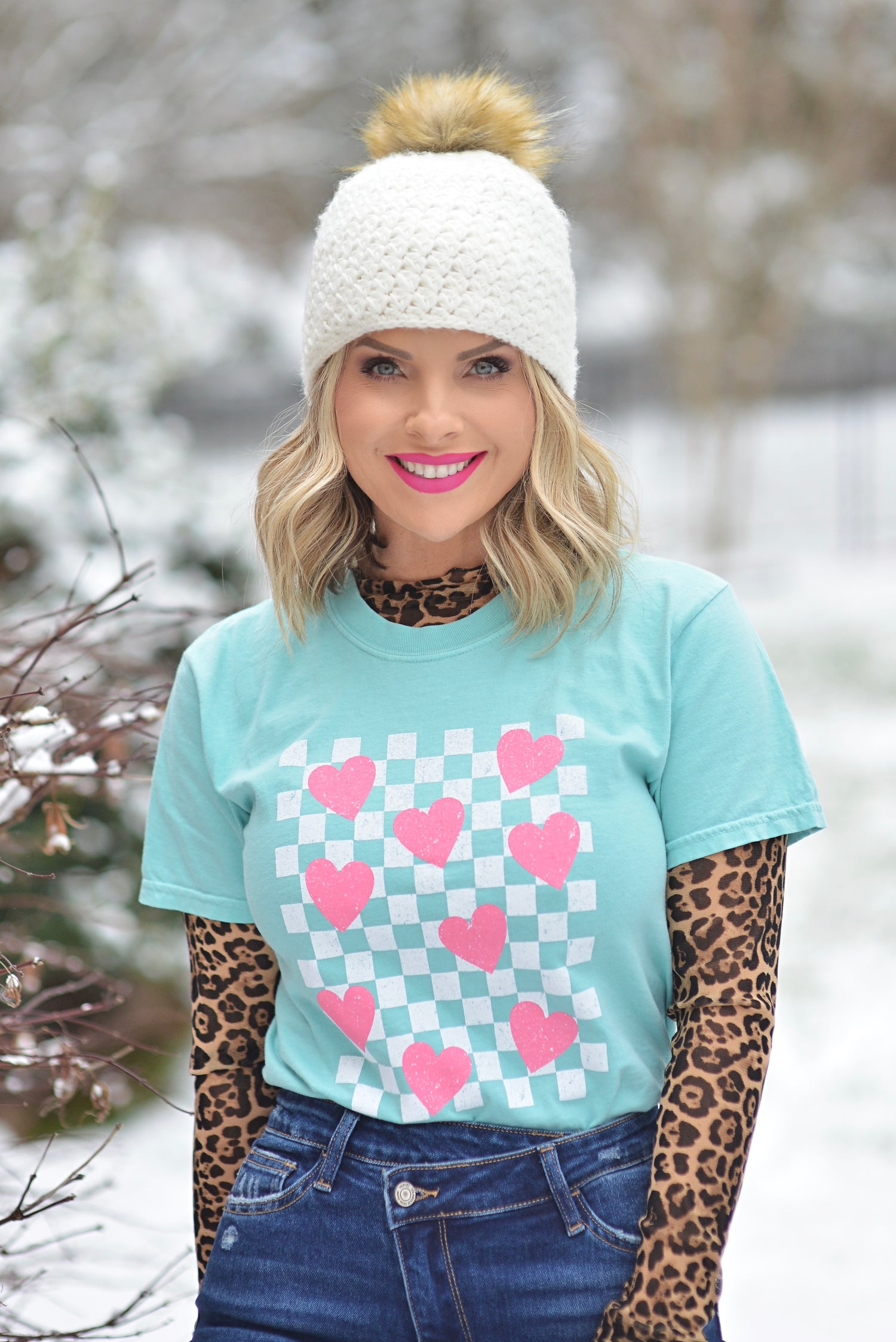 Checkerboard Hearts ~ Tee