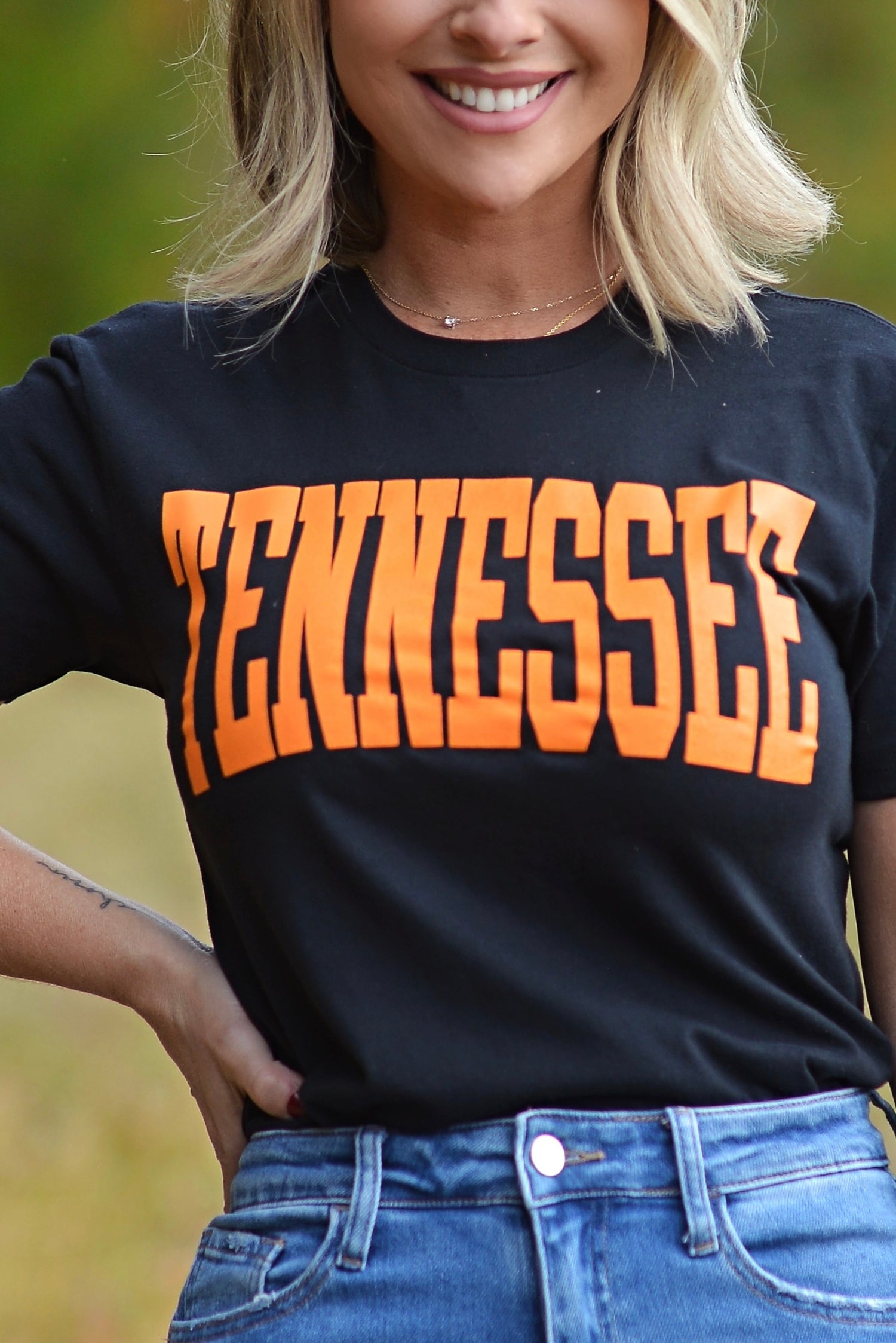 Dark Mode TENNESSEE Tee ~Adults &amp; Littles {orange ink}