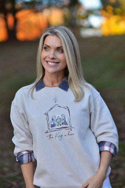 The King is Here {Crewneck Fleece}