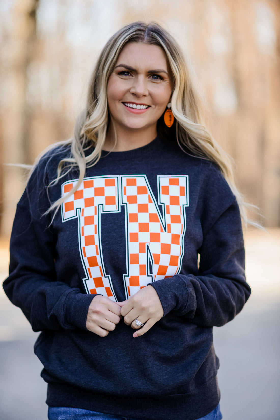 TN Checkerboard Crewneck Fleece