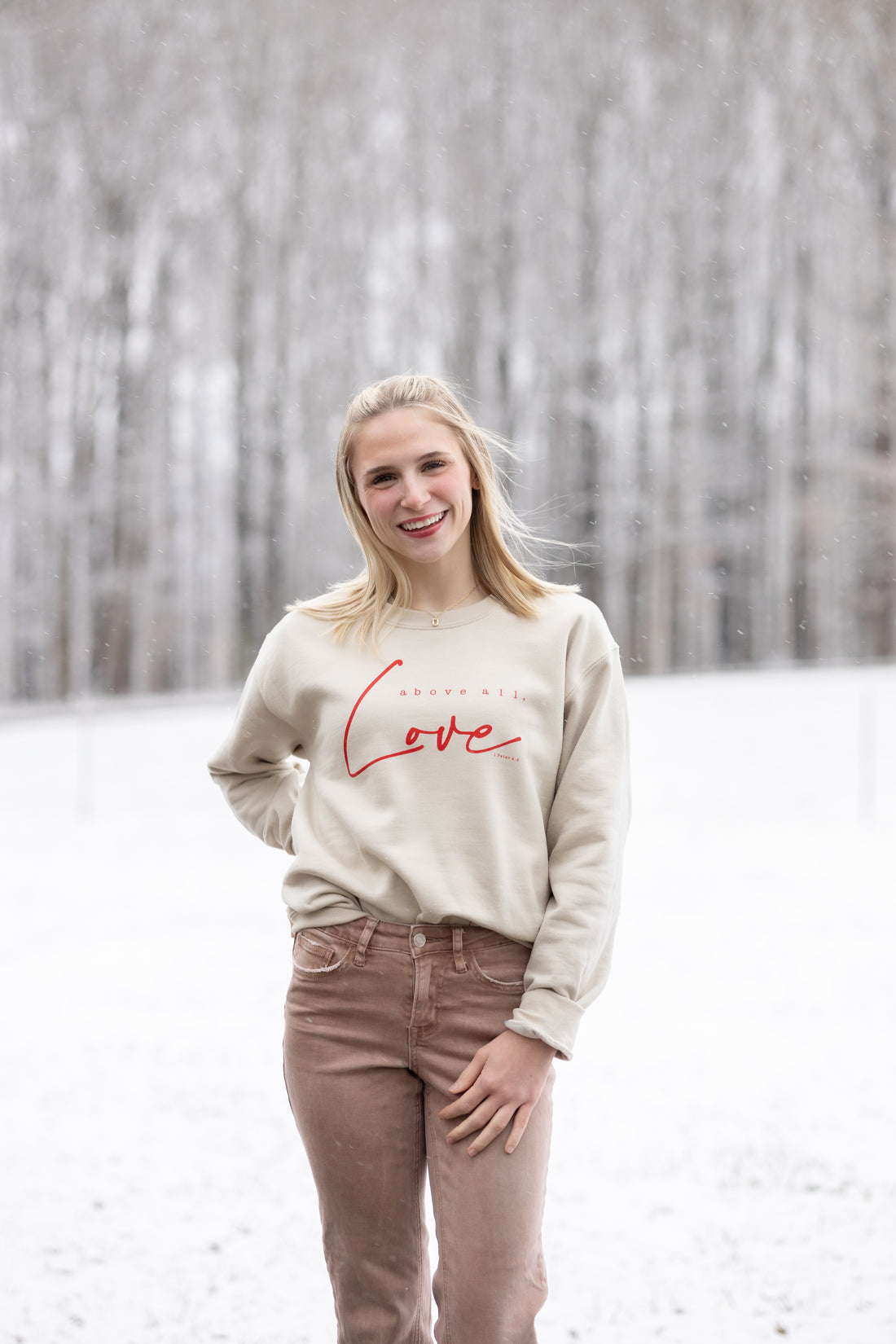 Above All, Love {1 Peter 4:8} ~Crewneck Fleece