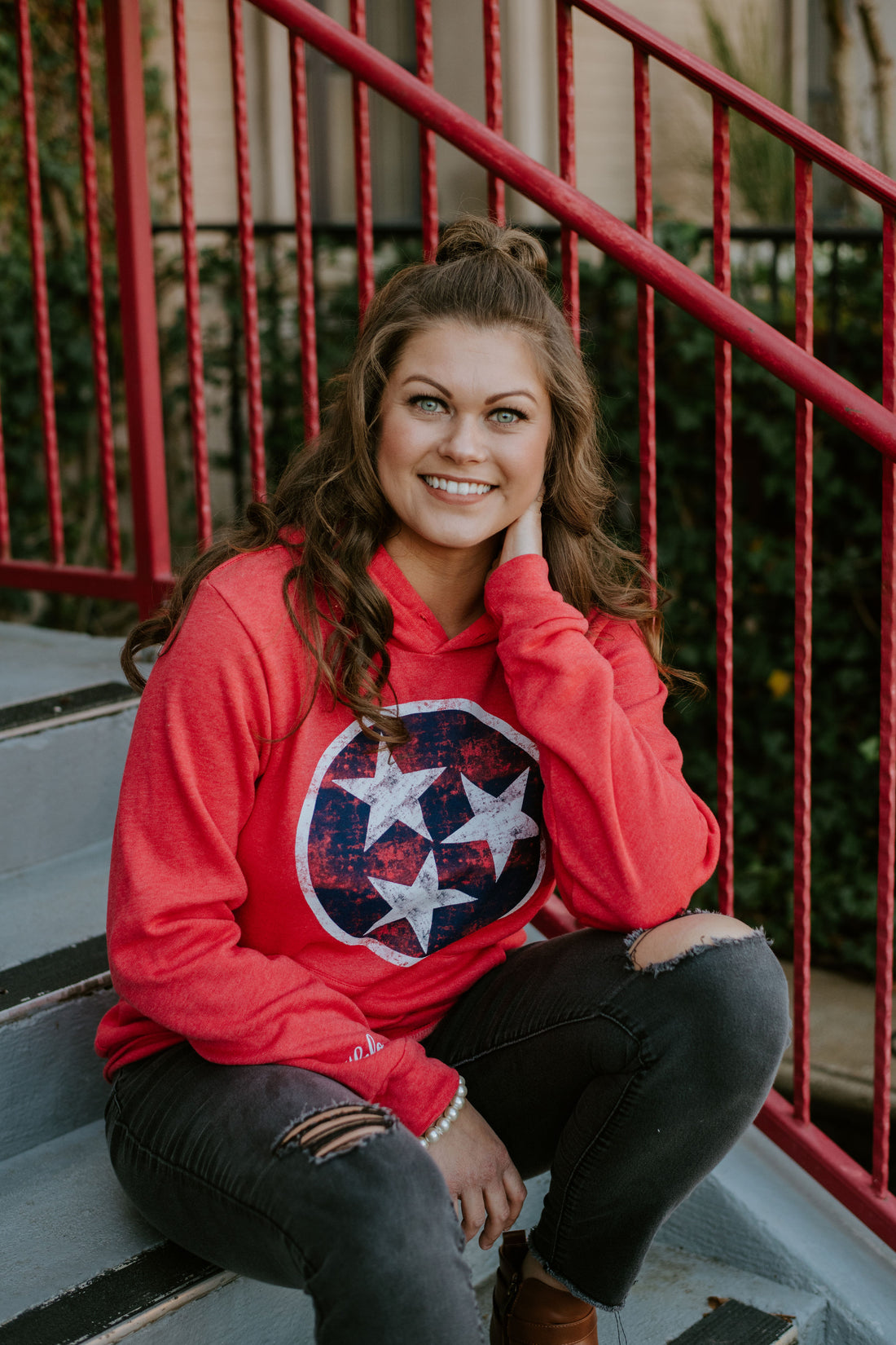 Tennessee Tristar Hoodie {Red}