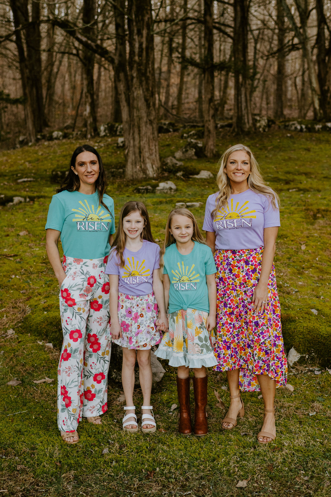 He Is Risen {Adults &amp; Littles} ~ Teal &amp; Lavender
