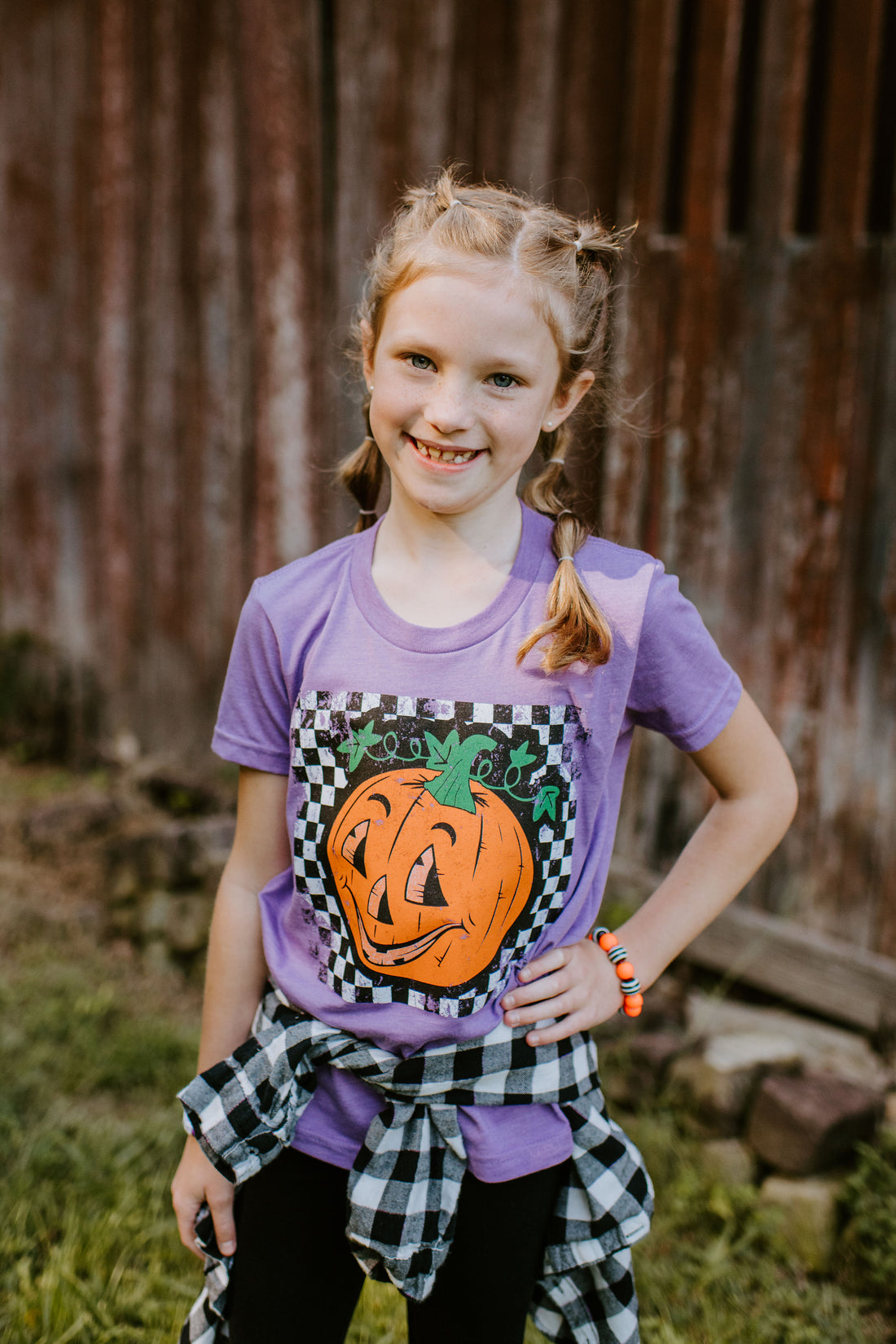 Halloween Checkered Pumpkin