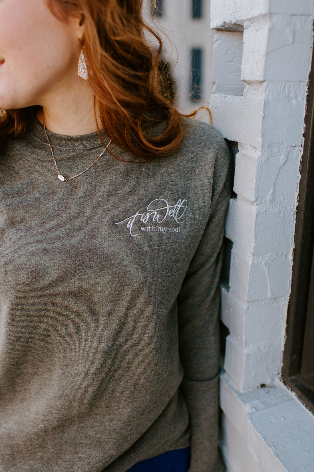 It Is Well With My Soul {Embroidered Crewneck Fleece}